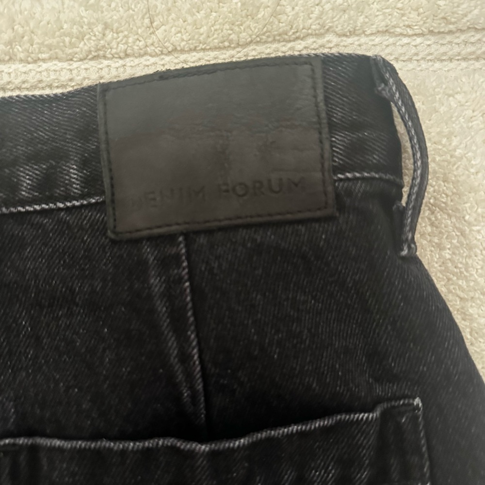 Denim Forum by Aritzia Black Denim Mini Skirt - Picture 3 of 7